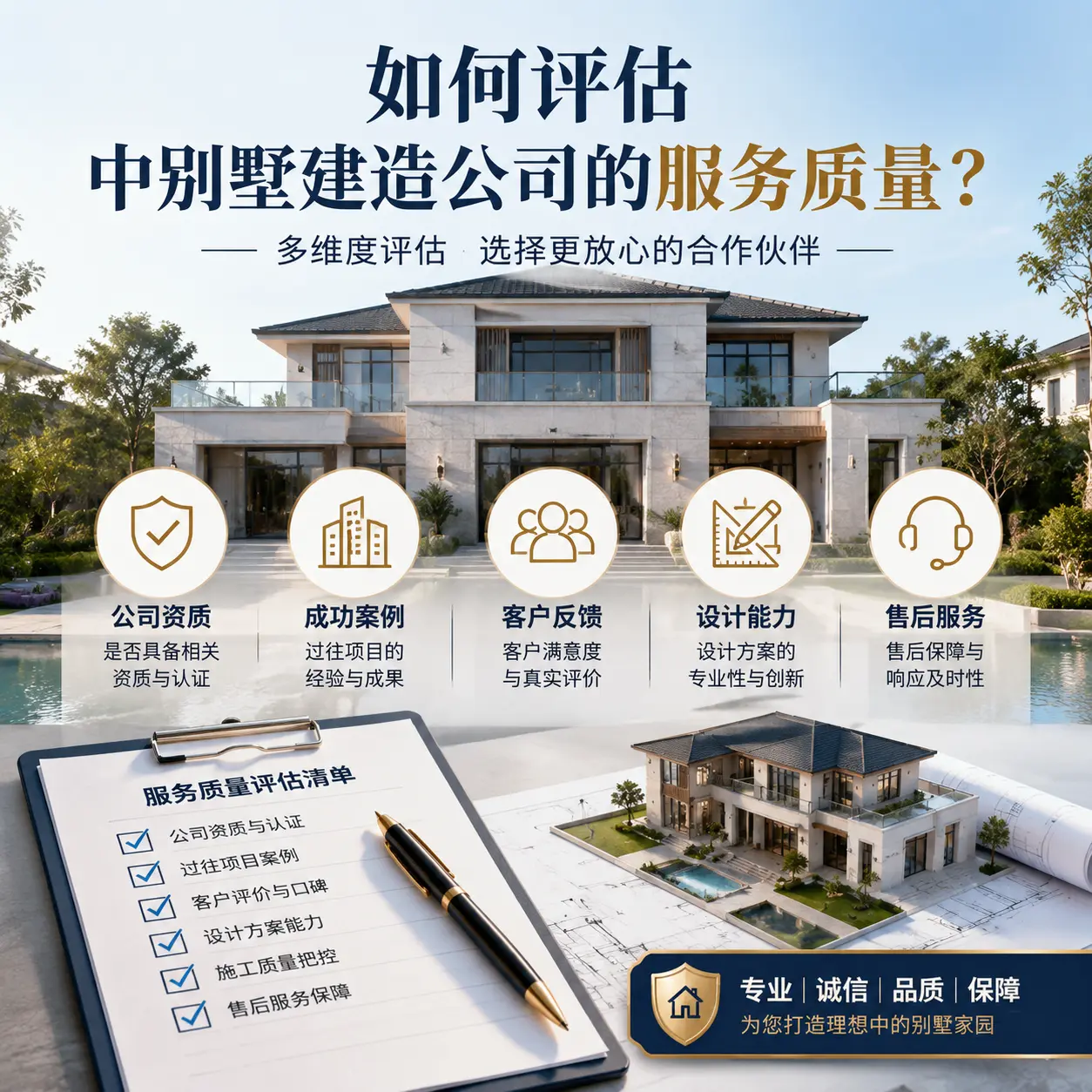 如何评估 雷山 中别墅建造公司的服务质量?