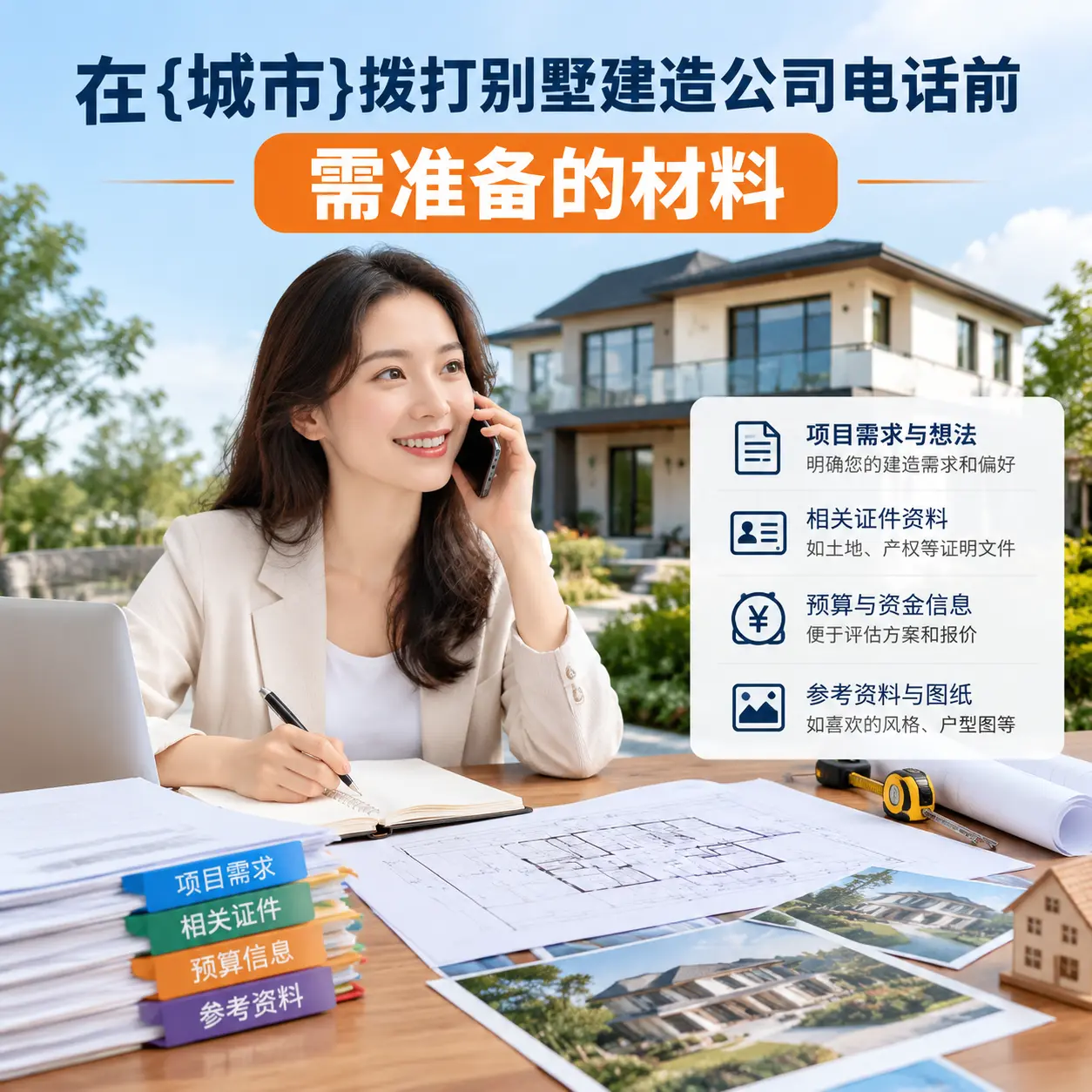在雷山拨打别墅建造公司电话前需准备的材料